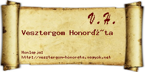 Vesztergom Honoráta névjegykártya